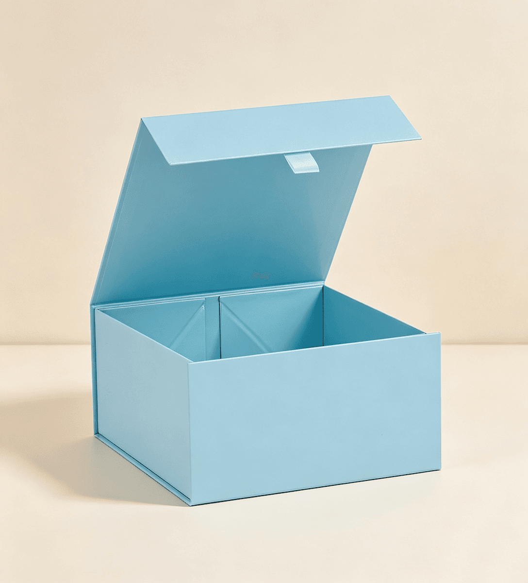 Custom Light Blue Collapsible Magnetic Rigid Gift Box