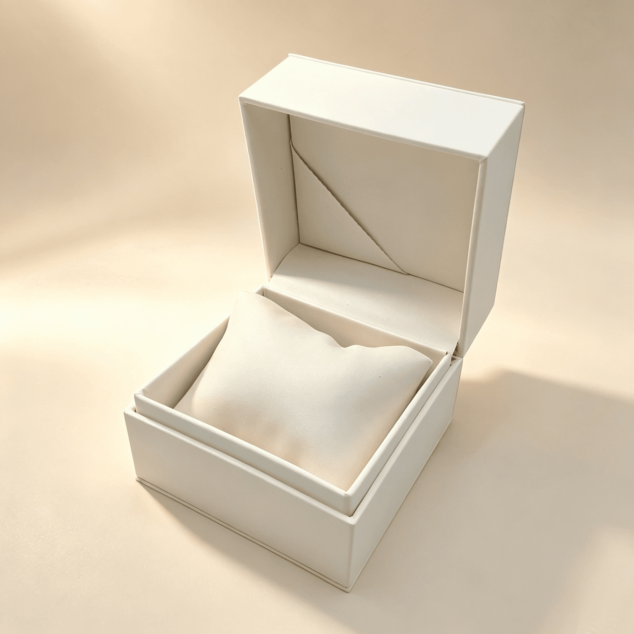 Classic White PU Leather Watch Box