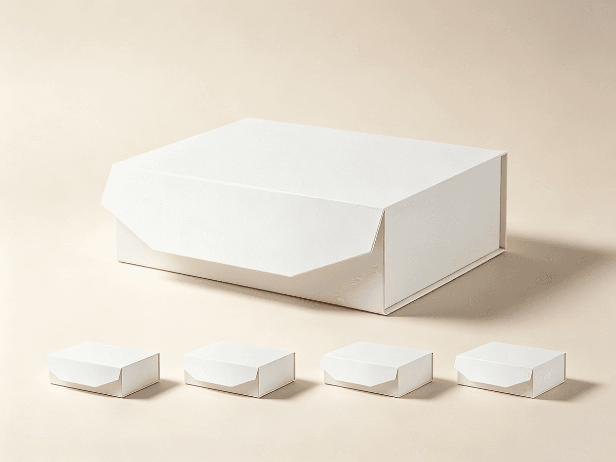 Custom White Collapsible Magnetic Rigid Gift Box for Premium Packaging
