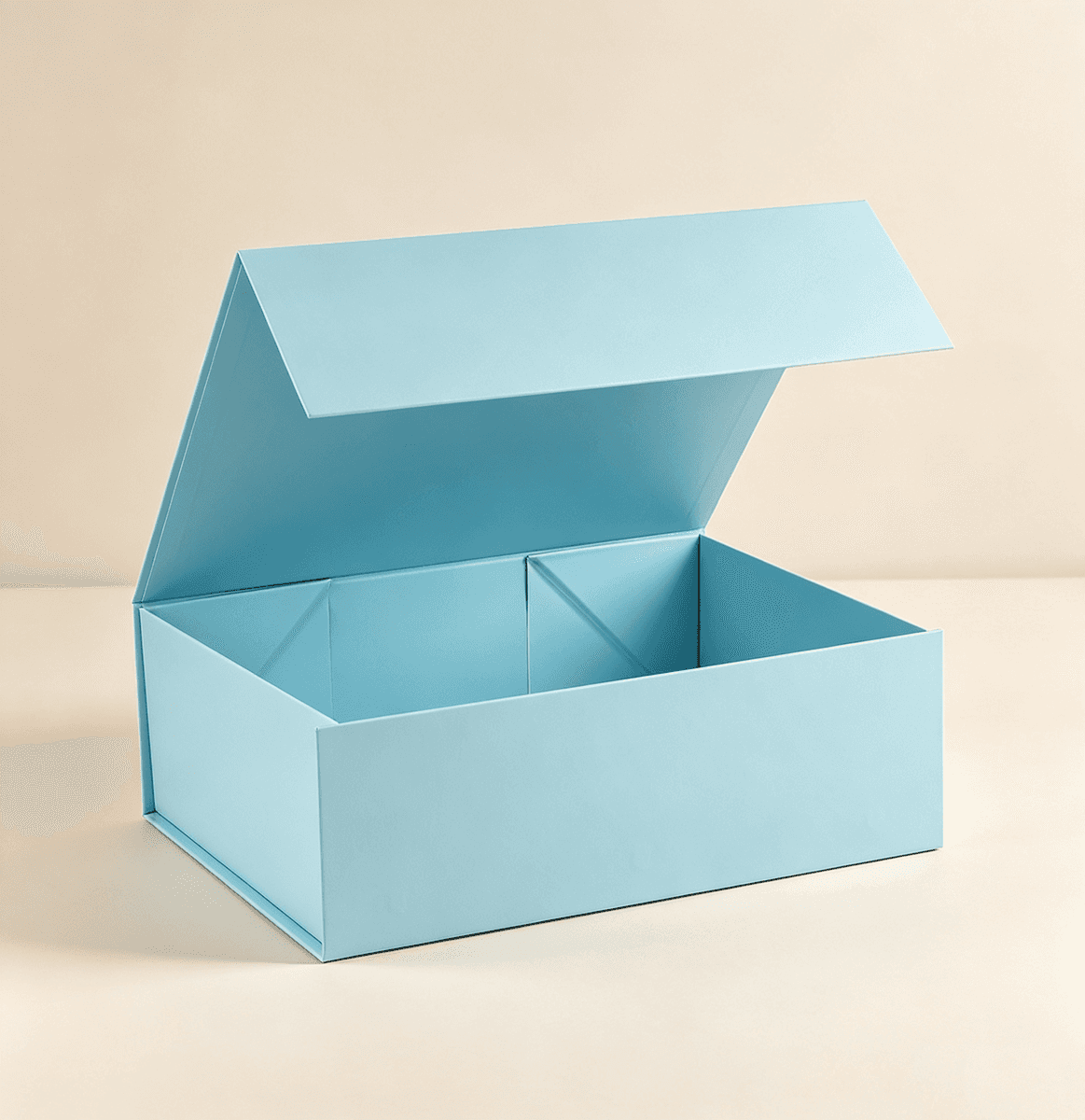 Custom Light Blue Collapsible Magnetic Rigid Gift Box