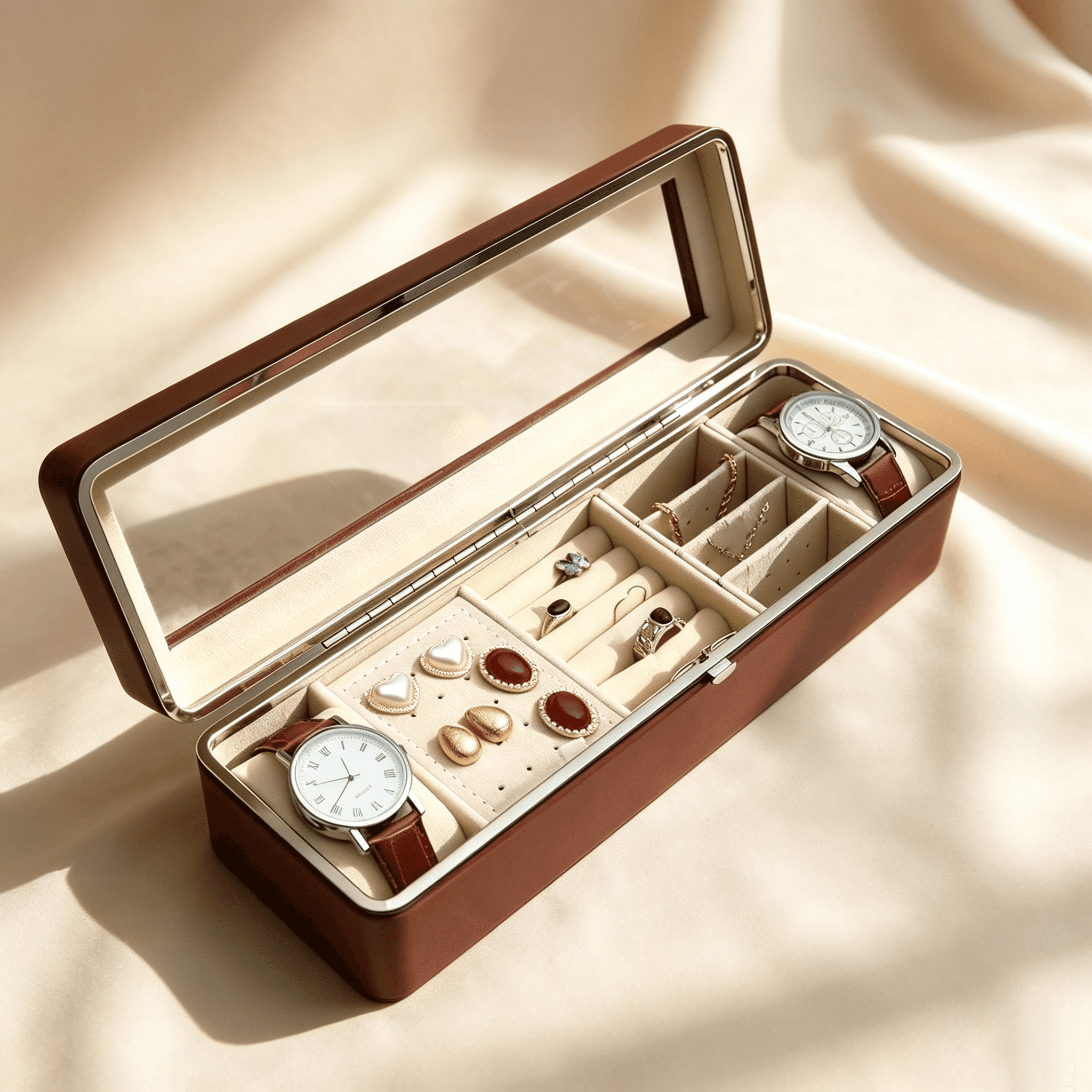 Luxury Watch & Jewelry Display Box Organizer